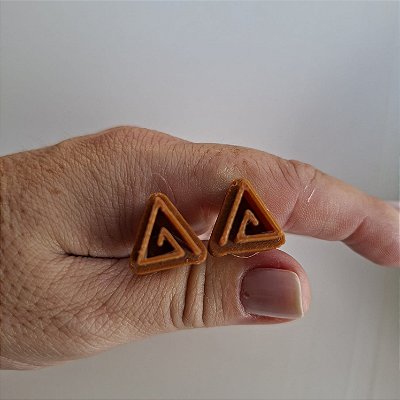 Carimbos Espirais 3D: Design de Triângulo Espiral Pequeno- Modelo E028