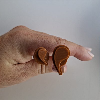 Carimbos 3D de Gotas Curva: Design de Gota curva para a esquerda - Modelo G034