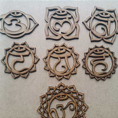 Jogo de 7 chakras em mdf - CHM050