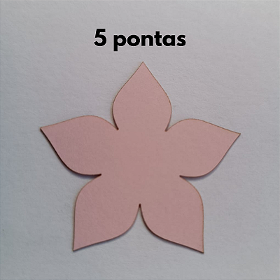 Flores de papel - Cortes Modelo 5 pontas