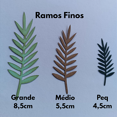 Ramos e folhas de papel -Ramos Finos cortes