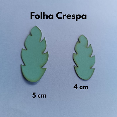 Folhas e ramos de papel -Folhas crespas cortes
