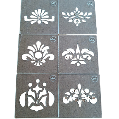 Kit Arabesco 6 designs - Régua gabarito