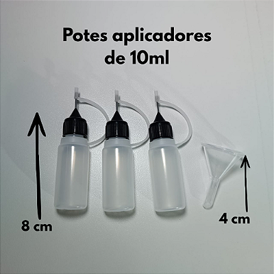 Kit de aplicador ( 10ml )de cola, tinta, óleo - brinde funil