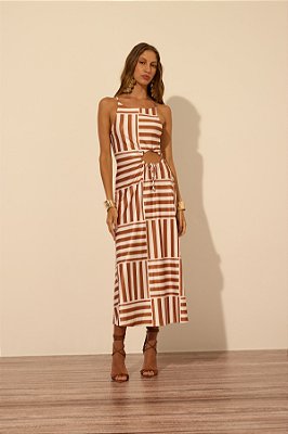 VESTIDO COM CUT OUT FRANZIDO