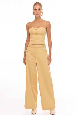 CALÇA PANTALONA COM BOTÕES