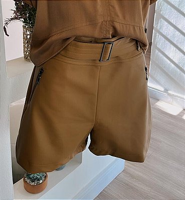 SHORTS COURO PU