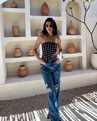 TOP CROPPED LENÇO POÁ MAGALI