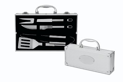 Kit Churrasco 4 Peças Gravação Laser