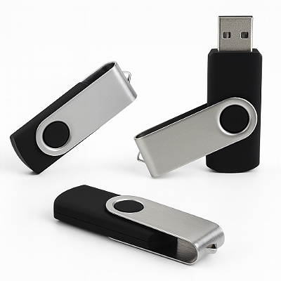 Pen Drive Metal Giratório Gravação Laser