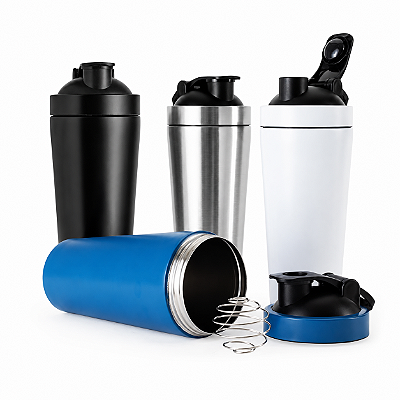 Coqueteleira Aço Inox 900ml Gravação Laser