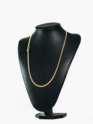 Corrente lacraia 4mm-banhado a ouro 18k