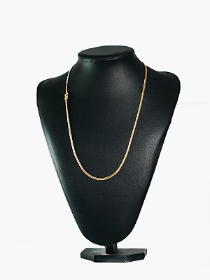 Corrente salamanta 3mm-banhado a ouro 18k