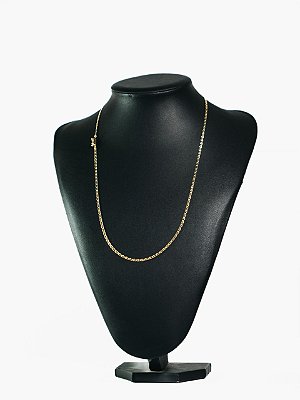 Corrente piastrini 3mm-banhado a ouro 18k