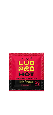 Sachê Lubpro Hot Premium Lubrificante Beijável Efeito Quente 3G Feitiços