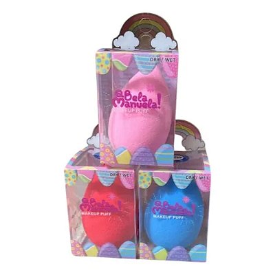 Esponja Coxinha Q'Bela Manuela – Maquiagem Base e Corretivo, Cores Sortidas