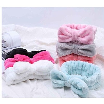 Faixa de Cabelo com Laço – Peluciada, Cor Lisa, Para Maquiagem e Skincare youse-me