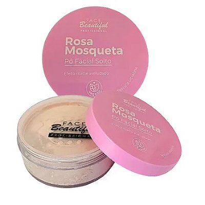 Pó Facial Solto Rosa Mosqueta 10g – Face Beautiful | Acabamento Suave e Natural