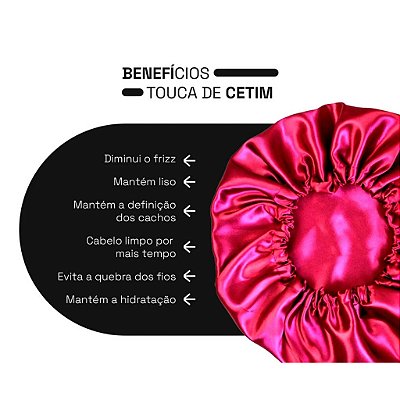 Touca de Cetim para Dormir – Antifrizz, Cores Sortidas