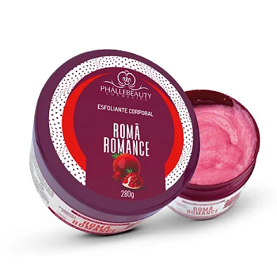 Esfoliante Corporal Phallebeauty Romã Romance 280g – Pele Macia, Cheirosa e Renovada!