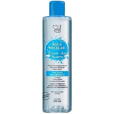 Água Micelar Soul Cosméticos Toque das Nuvens 250ml – Hidratação e Equilíbrio para a Pele