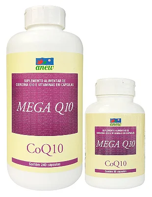 Mega Q10 (Coenzima Q10) - 240 cápsulas - Anew