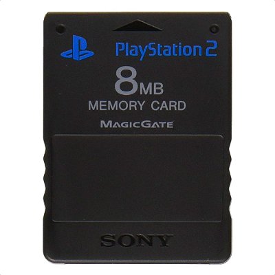 Memory Card Sony PlayStation 2 Preto 8MB Original - PS2 - Usado