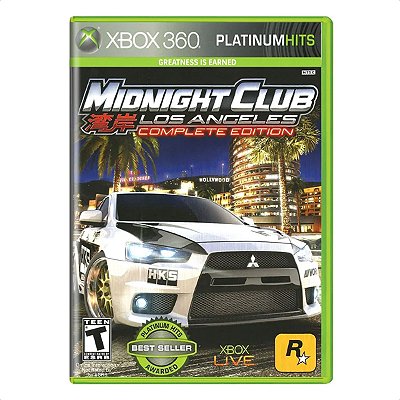 Jogo Midnight Club Los Angeles Complete Edition Mídia Fisica - Xbox 360 (Platinum Hits) - Usado