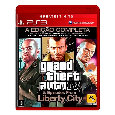 Jogo Grand Theft Auto IV & Episodes From Liberty City Mídia Fisica  (GTA 4) - PS3 (Greatest Hits) - Usado