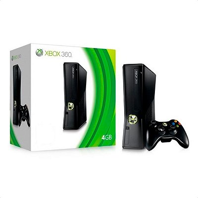 Console Microsoft Xbox 360 Slim 4GB Preto - Usado