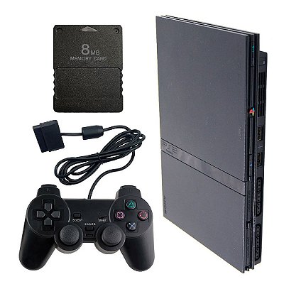Console Sony Playstation 2 Slim Serie 7k Preto - PS2