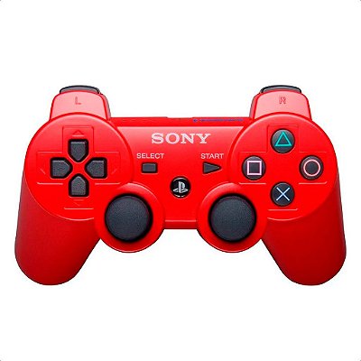 Controle Sony PlayStation DualShock 3 Vermelho - PS3