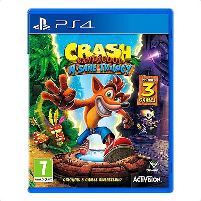 Jogo Crash Bandicoot N Sane Trilogy Mídia Física - PS4
