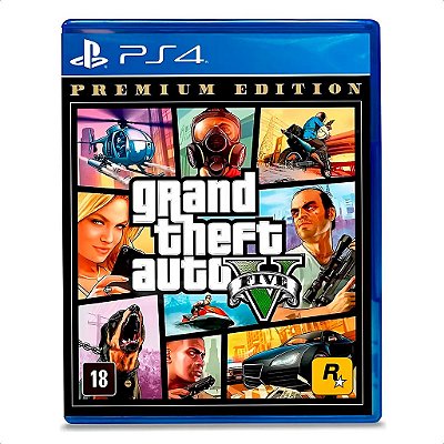Jogo Grand Theft Auto V  Midia Física (GTA 5) - PS4 (Premium Edition)