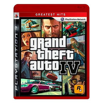 Jogo Grand Theft Auto IV  (GTA 4) (Greatest Hits) PS3 Mídia Física Original Usado Com Manual