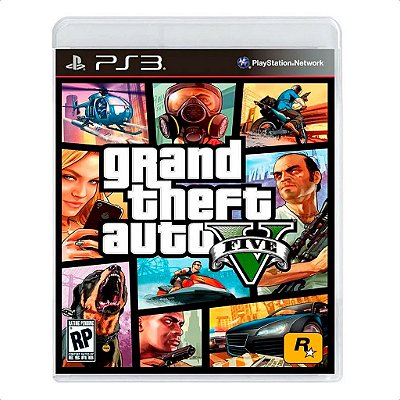 Jogo Grand Theft Auto V  (GTA 5) PS3 Mídia Física Original Usado Com Manual