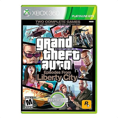 Jogo Grand Theft Auto Episodes From Liberty City (GTA) Mídia Física Usado - Xbox 360 (Platinum Hits)