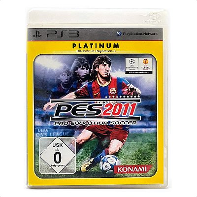 Jogo PES Pro Evolution Soccer 2011  (Platinum) PS3 Mídia Física Original Usado Com Manual