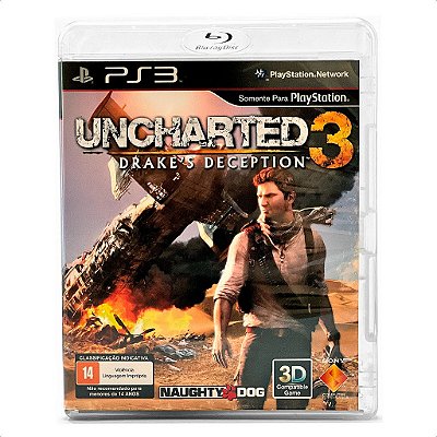 Jogo Uncharted 3 Drakes Deception  PS3 Mídia Física Original Usado Sem Manual