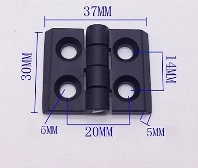 Dobradiça em Zamak para Perfil de Aluminio