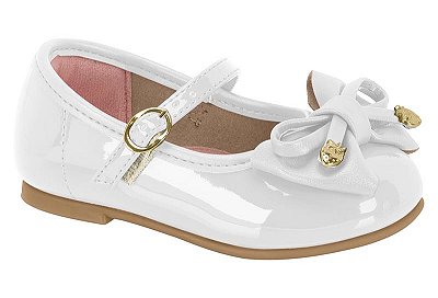 Sapatilha Molekinha Verniz Preto/Branco