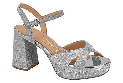 Sandália de Festa Plataforma com super Brilho