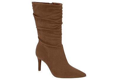 Bota Vizzano Cano Médio Camurça Marrom