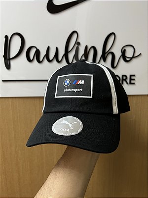 BONÉ BMW PRETO FAIXA BRANCA