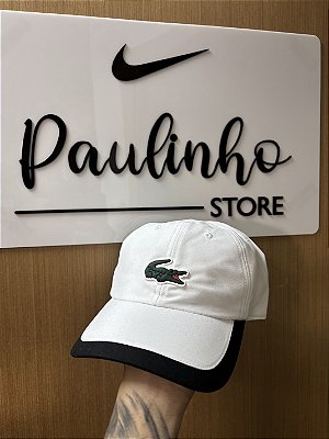 BONÉ LACOSTE CONTRASTE BRANCO