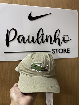 BONÉ LACOSTE BIG CROC BEGE