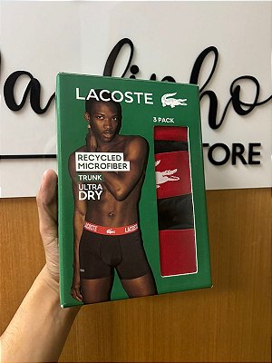 CUECA BOX LACOSTE TECIDO DRY MICROFIBRA