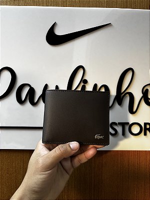 CARTEIRA LACOSTE MARROM