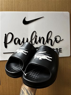 SLIDE LACOSTE PRETO