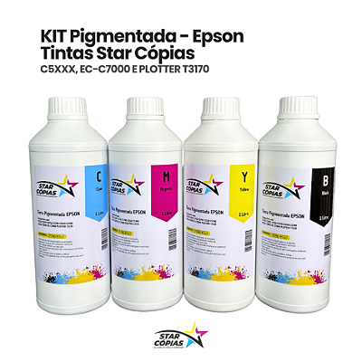 Kit de Tinta Star Cópias Pigmentada Epson – 4 Litros (CMYK)